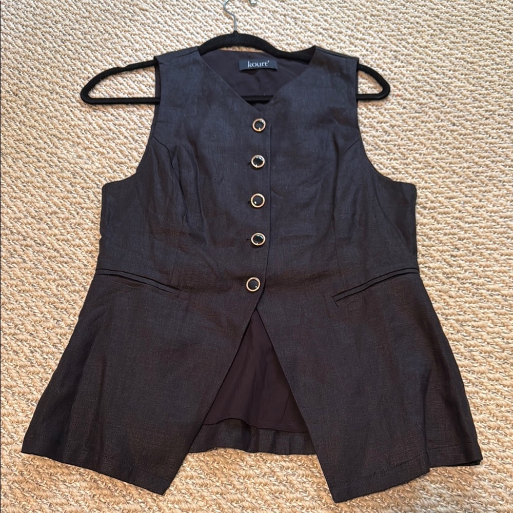 Linen Vest Style Top